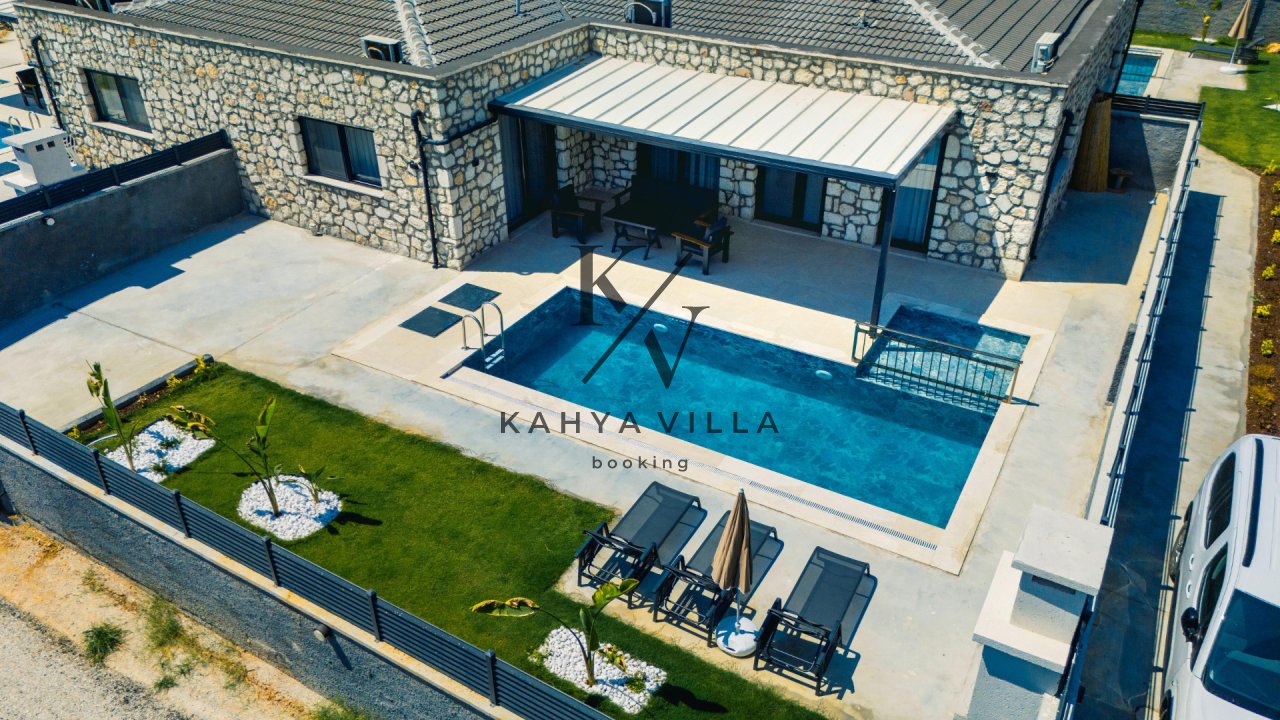 Villa Zara 3| Fethiye Çalış’ta Taş Mimarili, Özel Havuzlu 4 Kişilik Villa