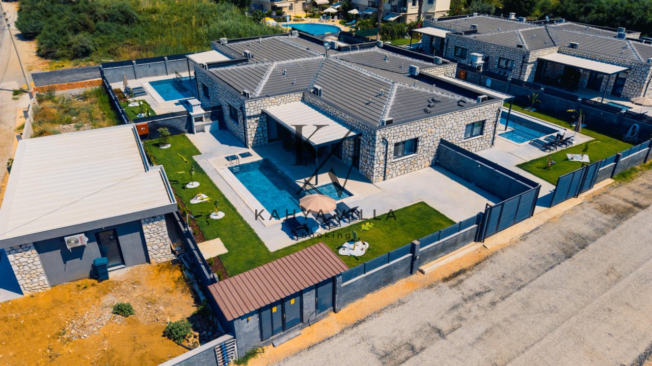 Villa Zara 8 | Fethiye Çalış’ta Taş Mimarili, Özel Havuzlu 4 Kişilik Villa