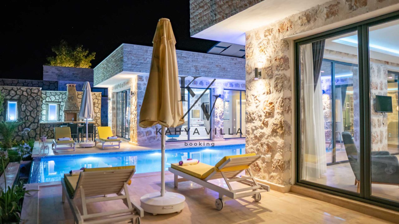 Villa Narin 7, Kalkan İslamlar Bölgesinde Bulunan 4 Kişi Kapasiteli, Doğa Manzaralı Villa