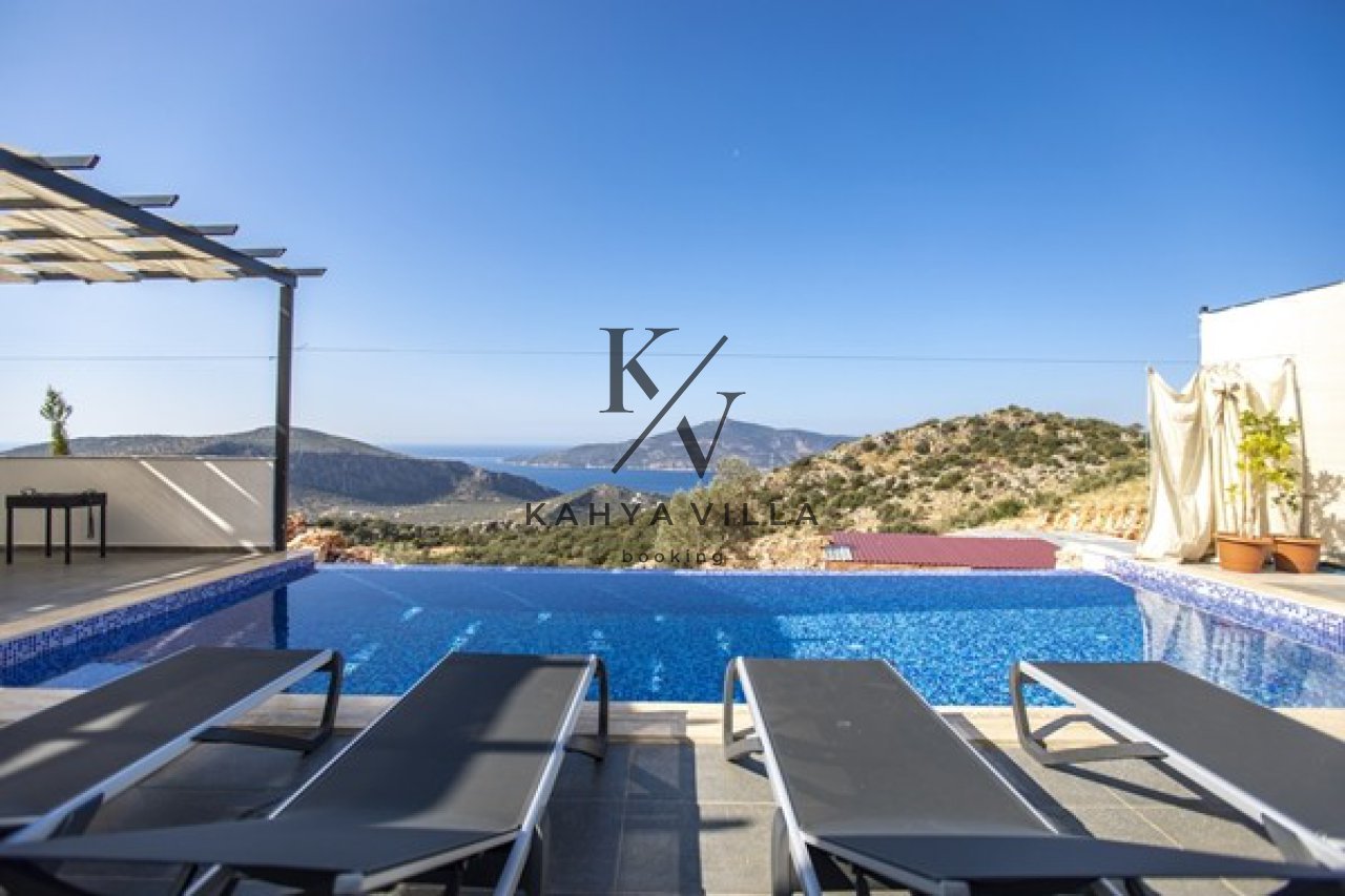 Villa Koçak 3, Kalkan Kördere 'de Deniz Manzaralı Tatil Villası