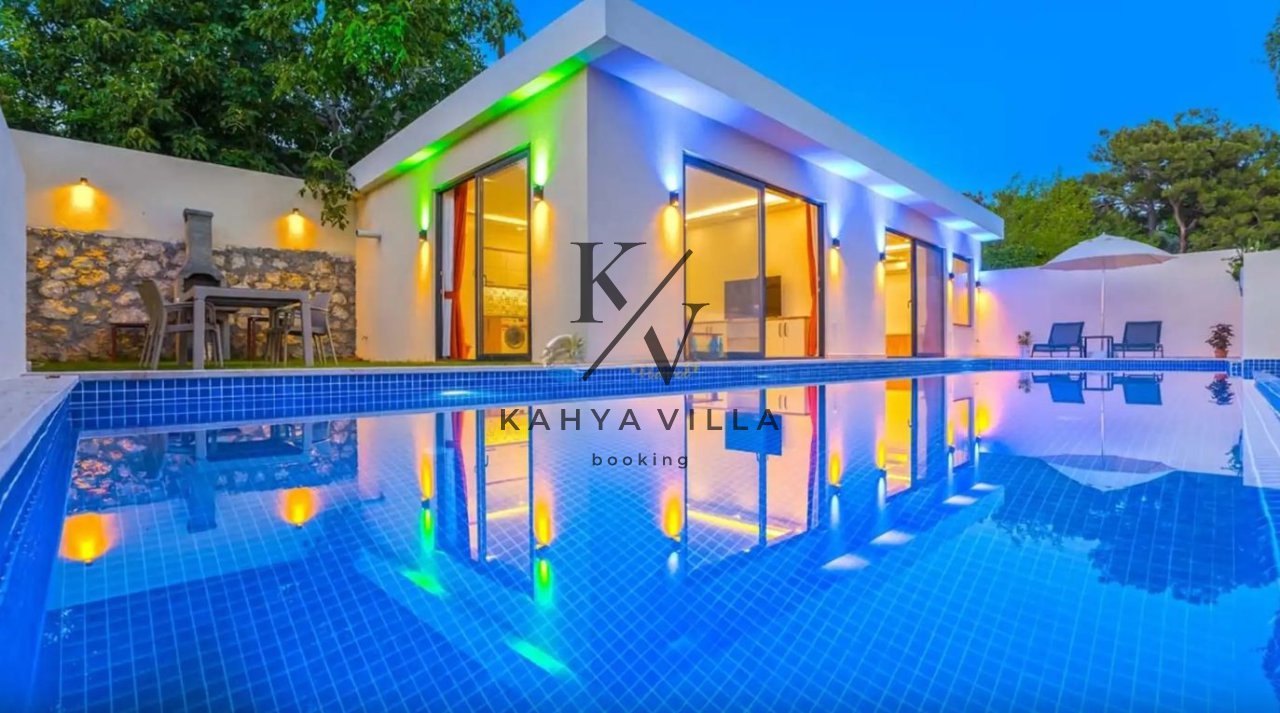 Villa Kardelen | Kalkan İslamlar’da Jakuzili, Korunaklı Havuzlu Balayı & Muhafazakâr Villa