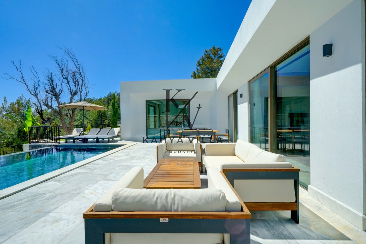 Villa Earth ,Kalkan İslamlar Bölgesinde Bulunan 6 Kişi Kapasiteli , JAKUZİLİ, Doğa Manzaralı Lüx Villa