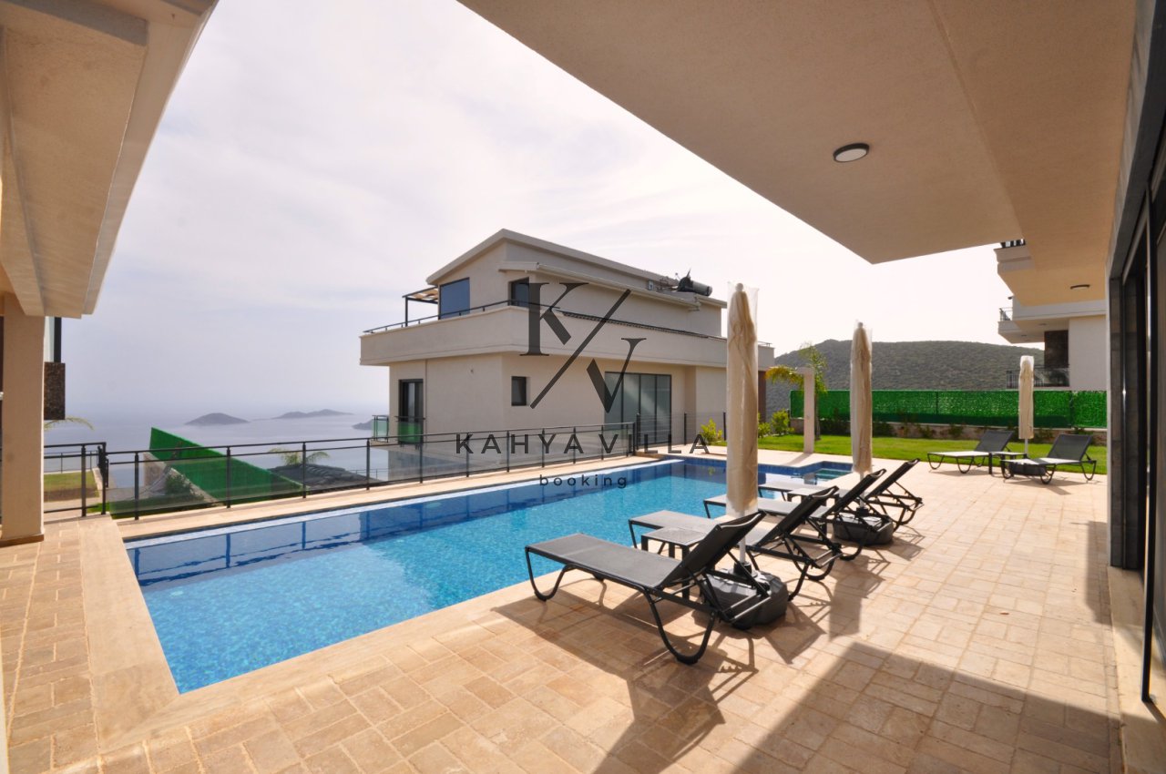 Villa Turkuaz Kalkan , Kaş Kalkan Bölgesinde, Geniş Aileye uygun Deniz Manzaralı Tatil Villası