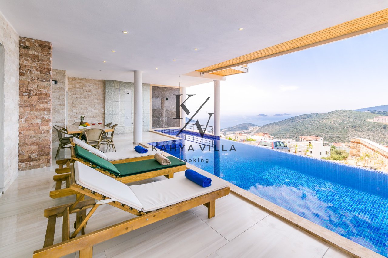 Villa Tepe 20, Kalkan Akbel Bölgesinde Bulunan Deniz Manzaralı Tatil Villası