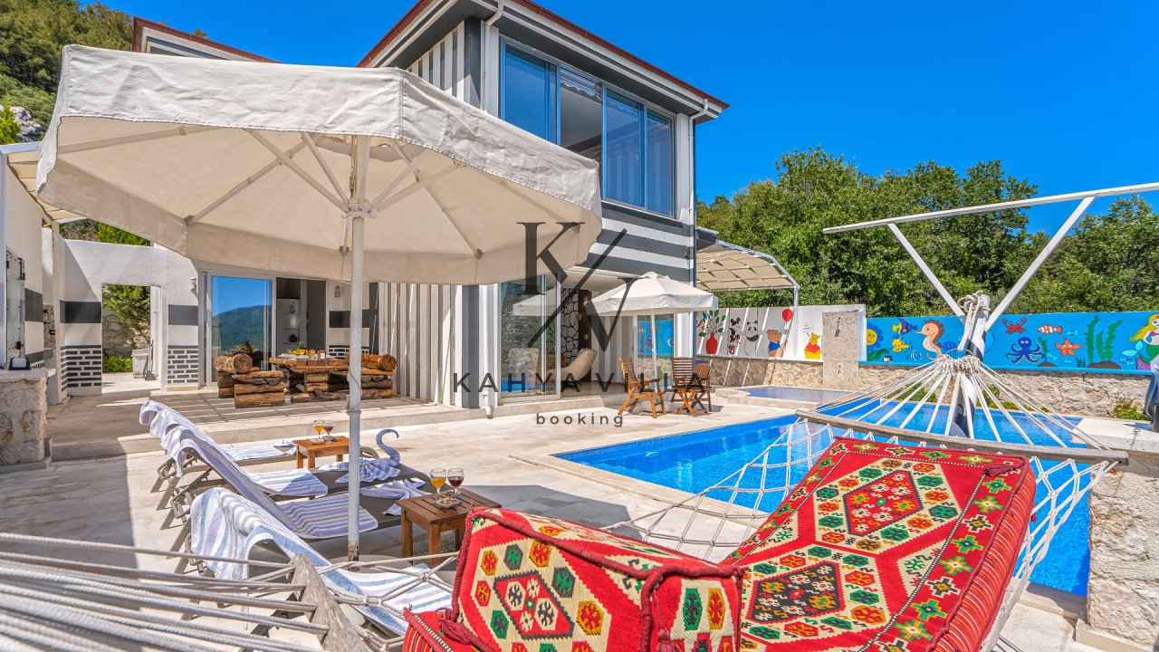 Villa Dilan, Kalkan İslamlar'da Doğa ve Deniz Manzaralı Tatil Villası
