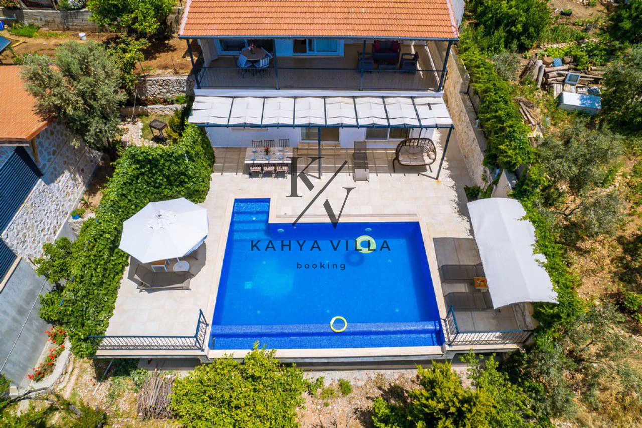 Villa Melodi | Kalkan Kördere’de 6 Kişilik Deniz Manzaralı Tatil Villası