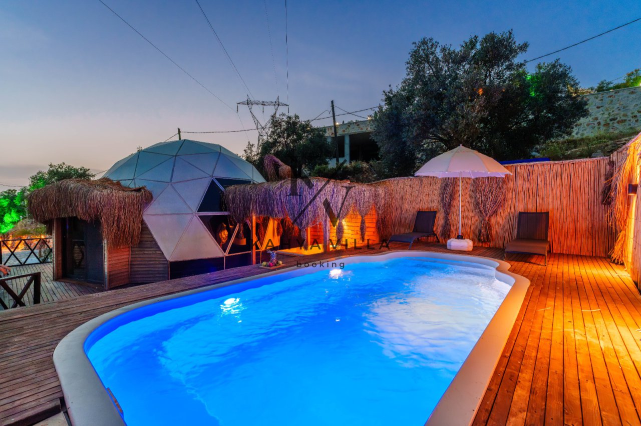 Villa Dome A/1 Kalkan Üzümlü | 2 Kişilik Özel Havuzlu Balayı Villası