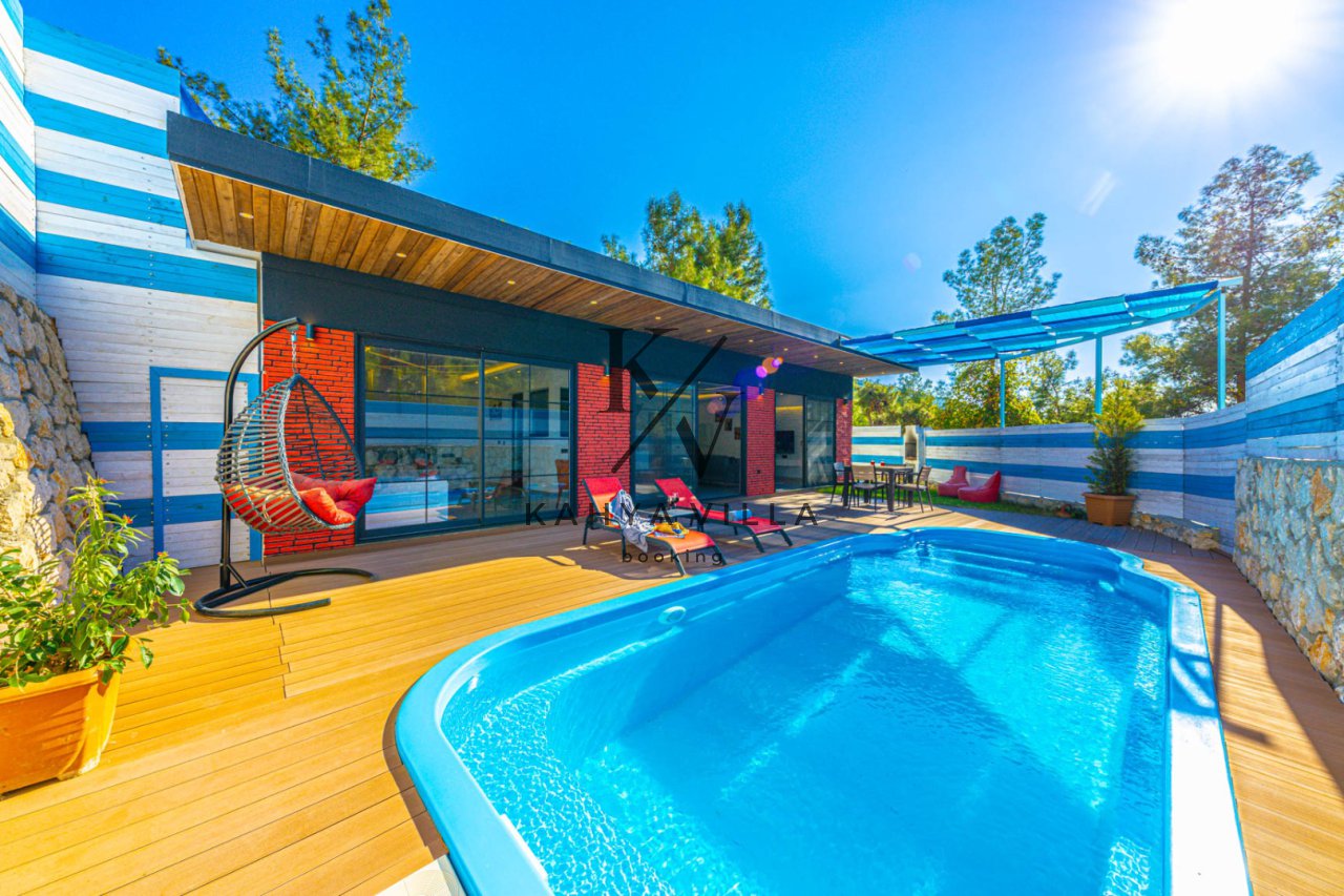 Villa Cazibe , Kalkan İslamlar Bölgesinde Bulunan Havuz Alanı Dışarıdan Görünmeyen Balayı Villası