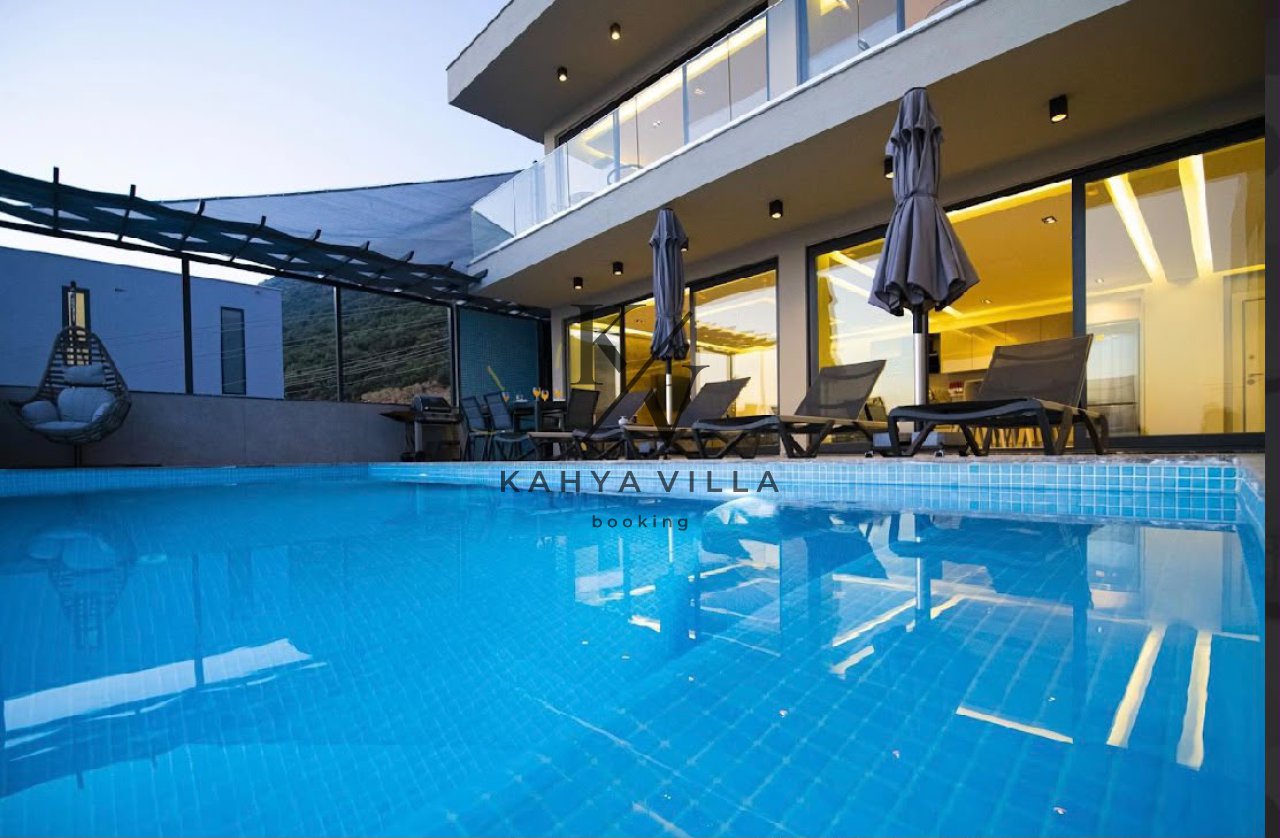 Villa Çınar Kalkan Kördere | 6 Kişilik Deniz Manzaralı Jakuzili Saunalı Lüks Villa