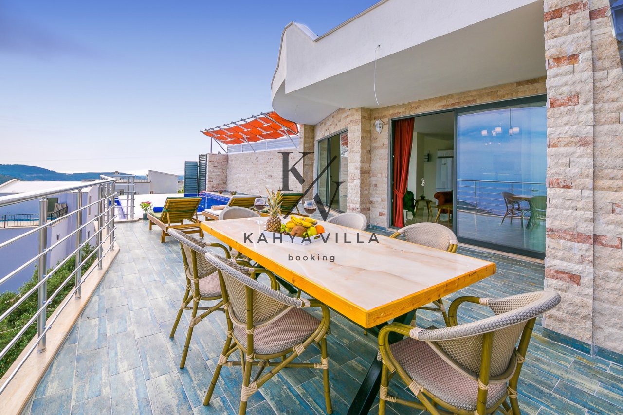 Villa Tepe 13, Kalkan Akbel Bölgesinde Bulunan Deniz Manzaralı Tatil Villası