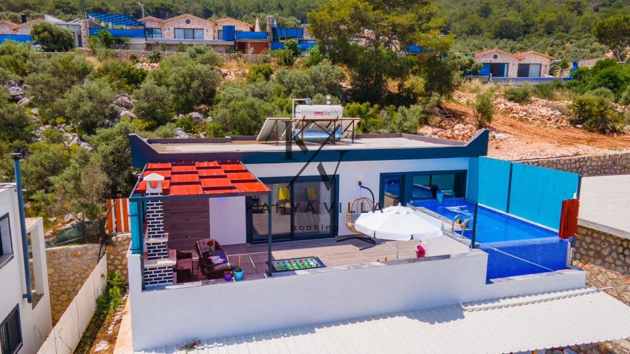 Villa Göktaşı 3 ,Kalkan Yeşilköy Mahallesinde Bulunan Doğa Manzaralı Balayı Tatil Villası