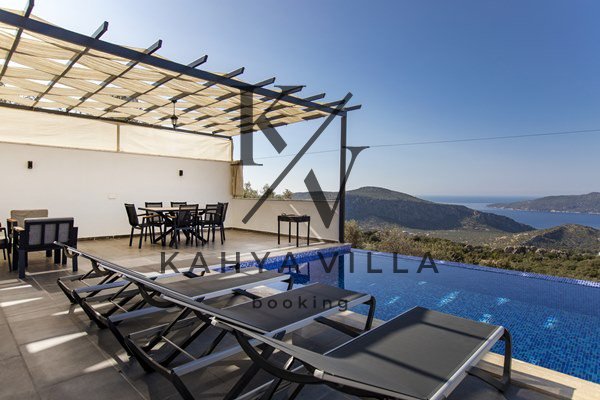 Villa Koçak 1, Kalkan Kördere 'de Deniz Manzaralı Tatil Villası
