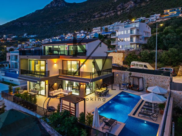 Villa İnfinity | Kalkan Kızıltaş’ta Deniz Manzaralı, Lüks ve Aktivite Donanımlı 8 Kişilik Villa