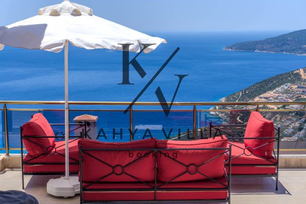 Villa Patika 6, Kalkan'ın Kördere Bölgesinde Bulunan Deniz Manzaralı Balayı Villası
