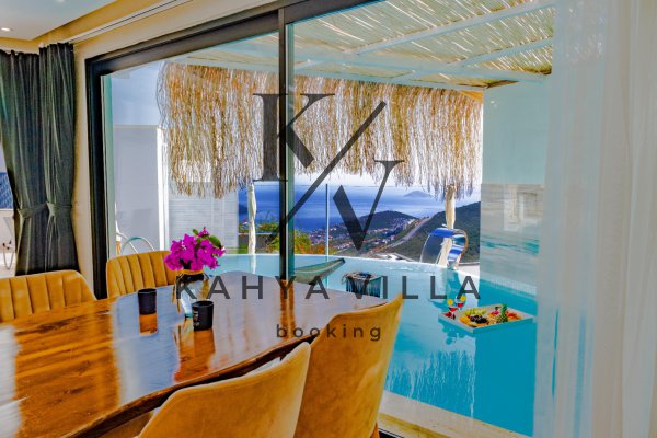 Villa Tepe 6, Kalkan Akbel Bölgesinde Bulunan Deniz Manzaralı Tatil Villası