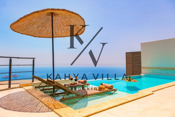 Villa Santorini 4 , Kalkan'da Deniz Manzaralı Balayı Villası.