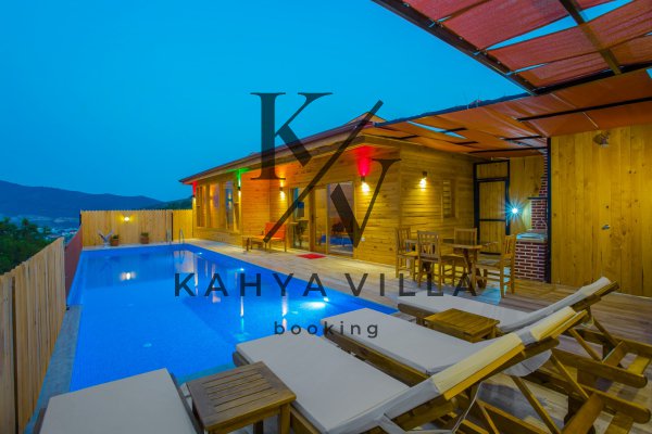 Villa Tanç 3 | Kalkan Yeşilköy'de Korunaklı, Jakuzili ve Kapalı Havuzlu Villa