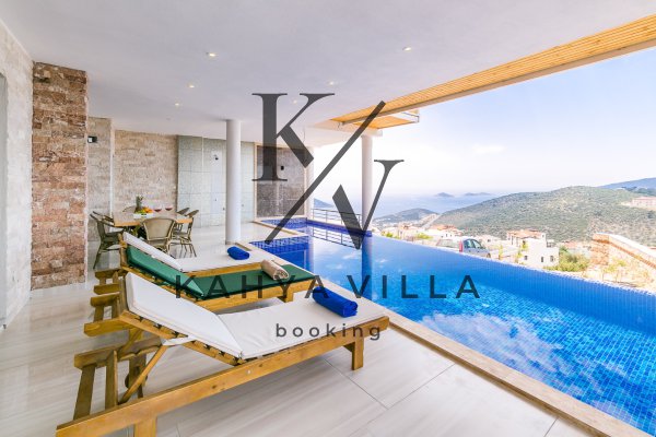 Villa Tepe 20, Kalkan Akbel Bölgesinde Bulunan Deniz Manzaralı Tatil Villası