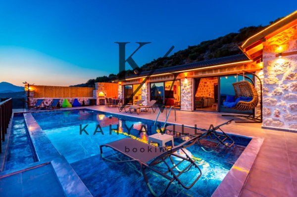 Villa Toklu | Kalkan Çavdır’da 4 Kişilik Korunaklı Doğa Manzaralı Tatil Villası