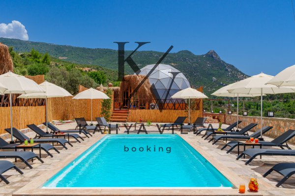 Villa Dome C/5 Kalkan Üzümlü | 2 Kişilik Ortak Havuzlu ,Jakuzili Balayı Villası