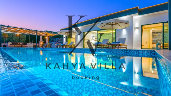 Villa Aklar 3 | Kalkan Sahil Aklar'da 4 Kişilik Muhafazakâr Jakuzili Villa