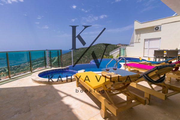 Villa Tepe 18, Kalkan Akbel Bölgesinde Bulunan Deniz Manzaralı Tatil Villası