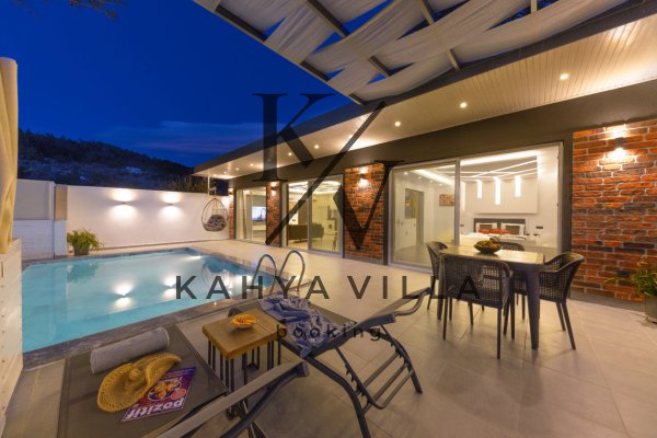 Villa Lisa, Kalkan İslamlar Bölgesinde Bulunan Havuz Alanı Dışarıdan Görünmeyen Balayı Villası