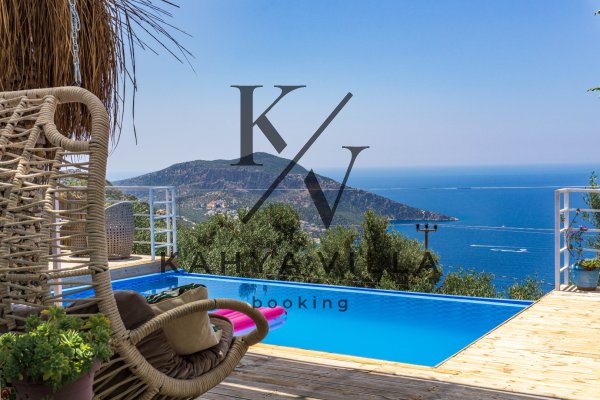 Villa Patika 3, Kalkan'ın Kördere Bölgesinde Bulunan Deniz Manzaralı Balayı Villası