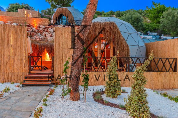 Villa Dome C/2 Kalkan Üzümlü | 2 Kişilik Ortak Havuzlu Balayı Villası