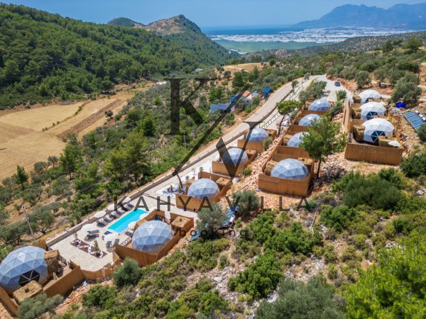 Villa Dome C/3 Kalkan Üzümlü | 2 Kişilik Ortak Havuzlu,Jakuzili Balayı Villası