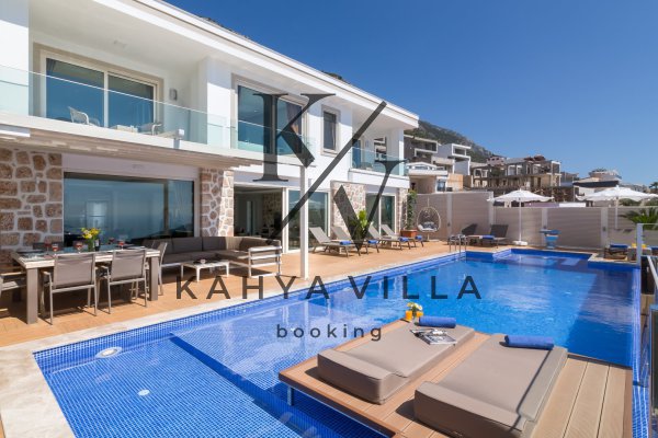 Villa Lamer AZUR , KALKAN Kördere Mevkiinde Bulunan 8 Kişi Kapasiteli Deniz Manzaralı Tatil Villası